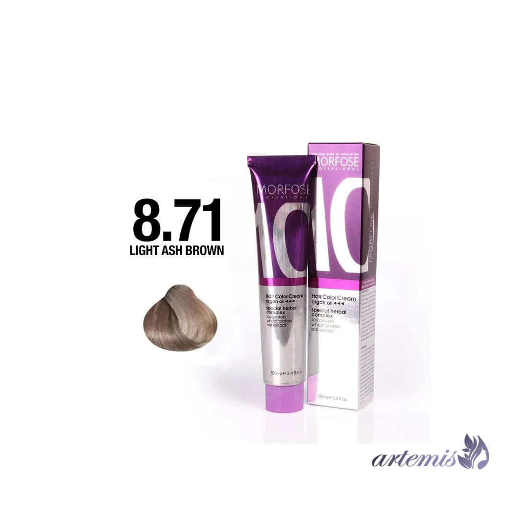 رنگ مو مورفوس کد رنگ 8.71 Light Ash Brown حجم 100 میلیلیتر