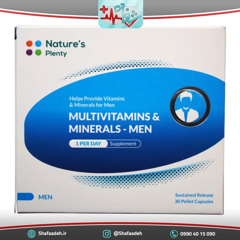 کپسول مولتی ویتامین و مینرال آقایان نیچرز پلنتی 30 عددی – Multivitamins And Minerals For Men 30Tabs