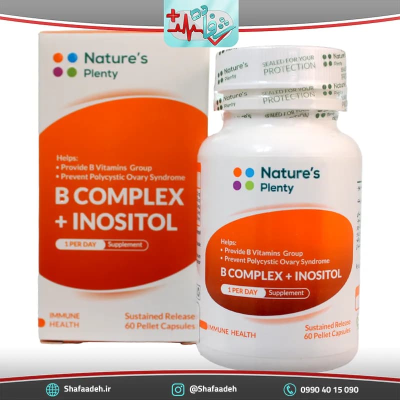 کپسول ب کمپلکس و اینوزیتول نیچرز پلنتی 60 عددی _ Natures Plenty B Complex And Inositol 60 Tabs — تصویر ۷