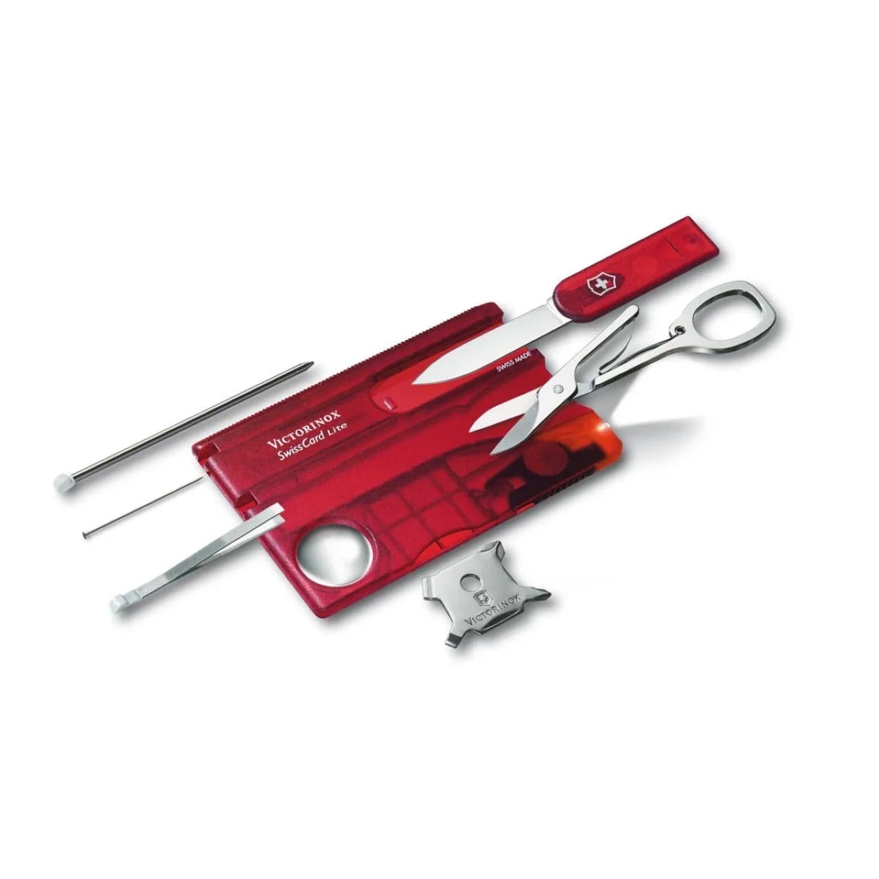 چاقو ویکتورینوکس مدل Swiss Card Lite, red transparent کد0.7300.T — تصویر ۲