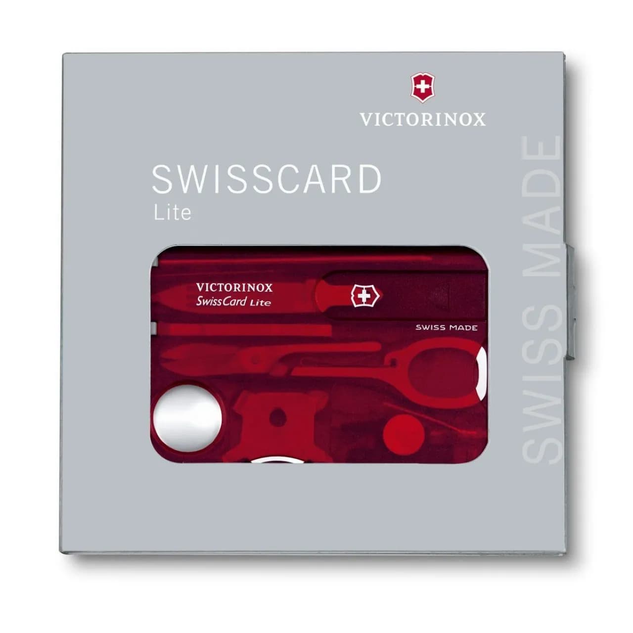 چاقو ویکتورینوکس مدل Swiss Card Lite, red transparent کد0.7300.T — تصویر ۳