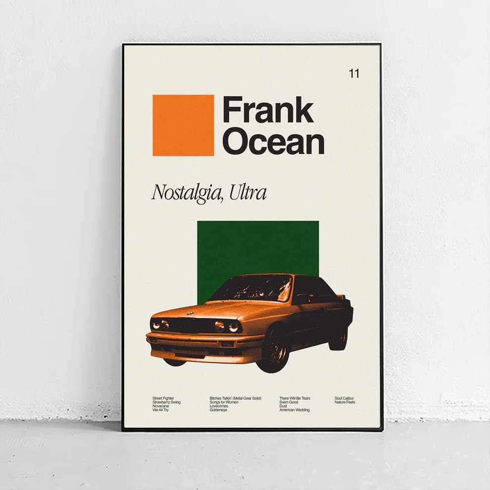 پوستر و تابلو مینیمال طرح Frank Ocean – Nostalgia, Ultra