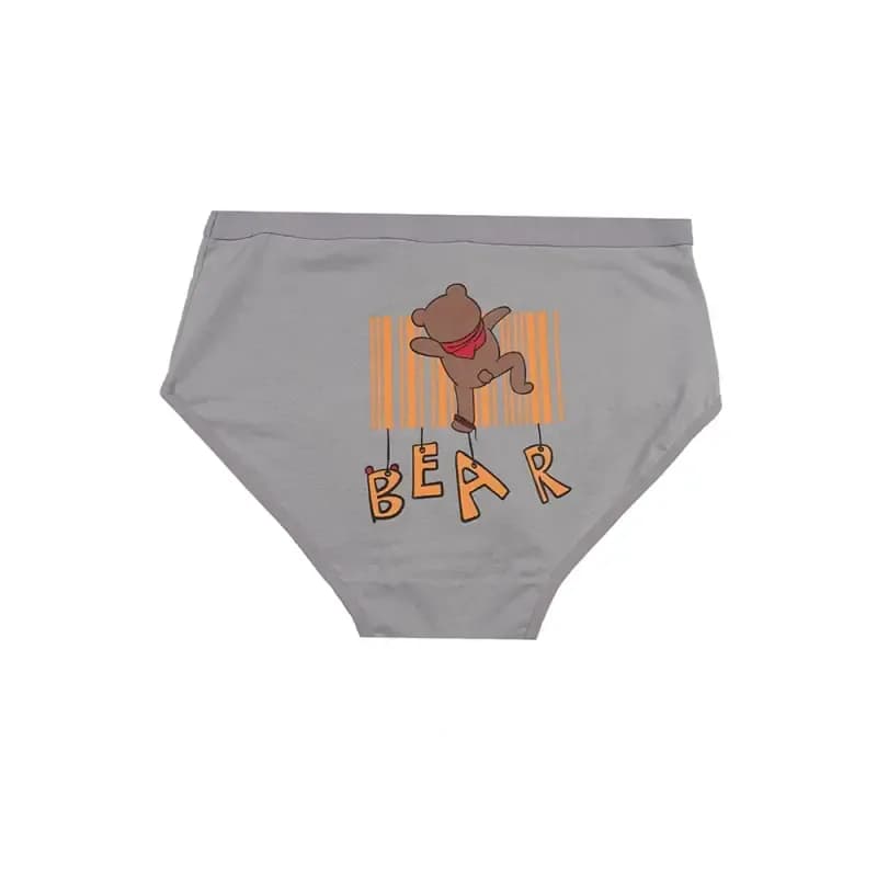 شورت اسلیپ زنانه نخی چاپی طرح خرس BEAR برند بانو سایز 2XL — تصویر ۵