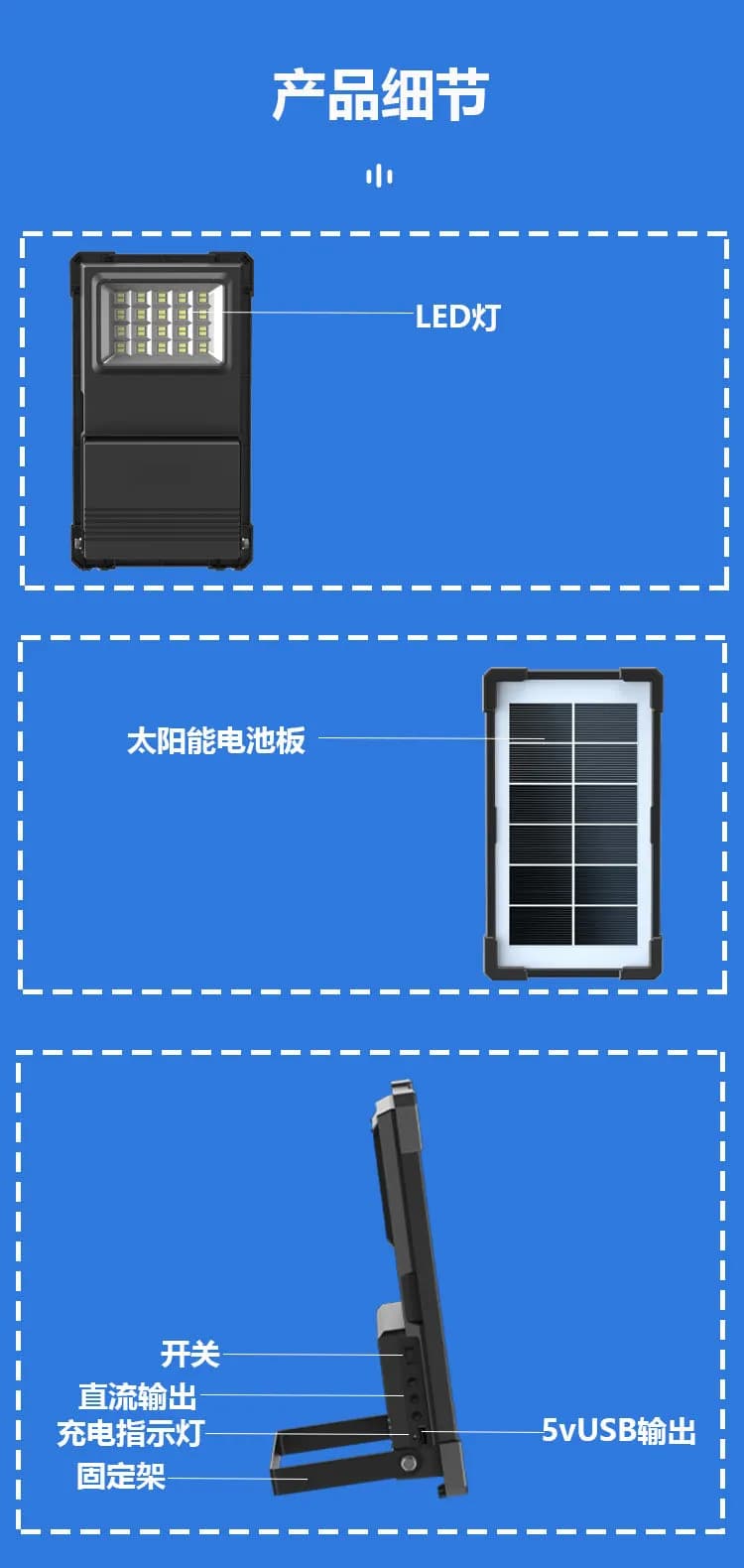 کیت خورشیدی LED GDTIMES GD_07A — تصویر ۸