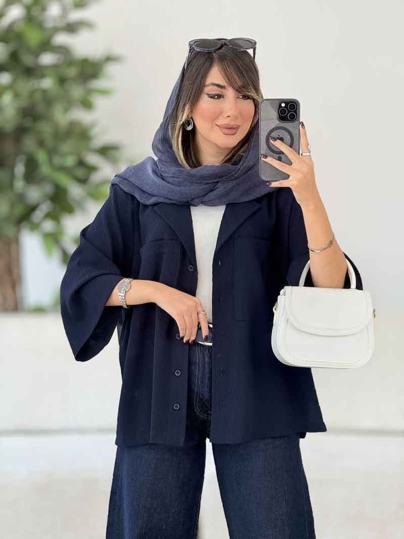 مانتو دو جیب نسا کد 8062 — تصویر ۶