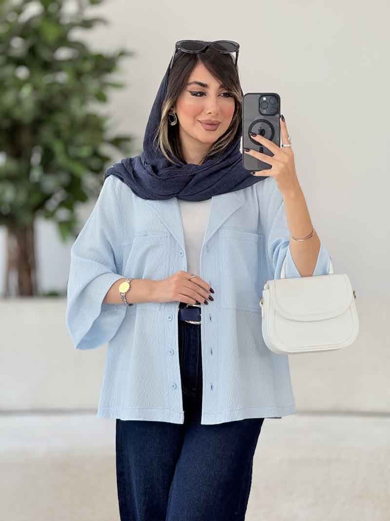 مانتو دو جیب نسا کد 8062 — تصویر ۷