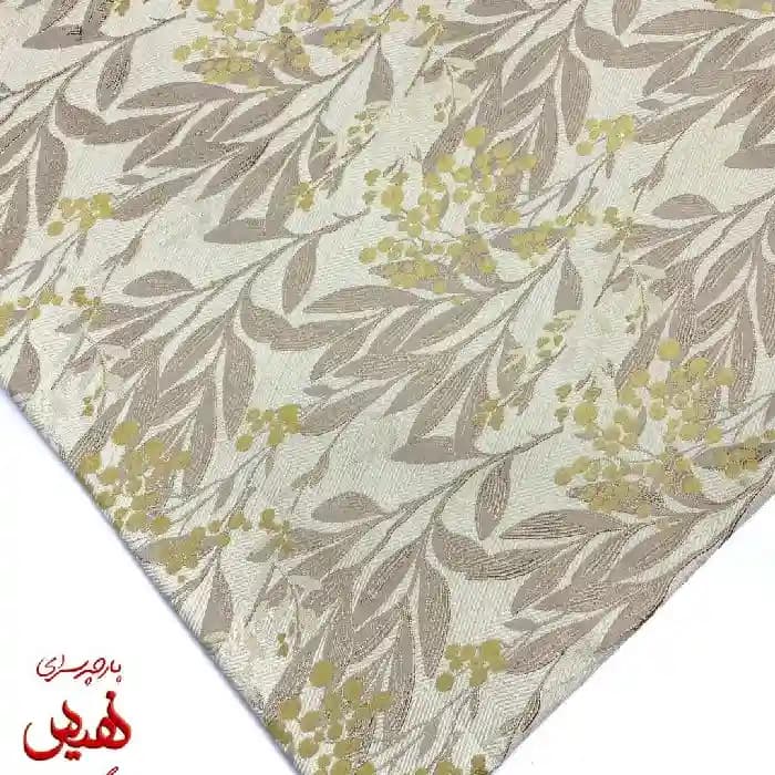 پارچه ژاکارد اورجینال مانتویی طرح برگ — تصویر ۴