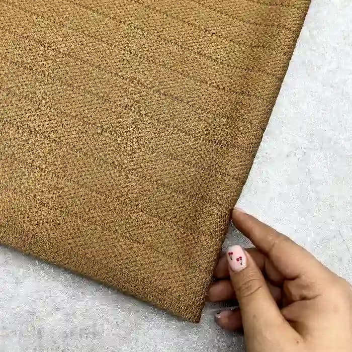 بافت مراکشی راه راه پاییزه رنگ شتری — تصویر ۲