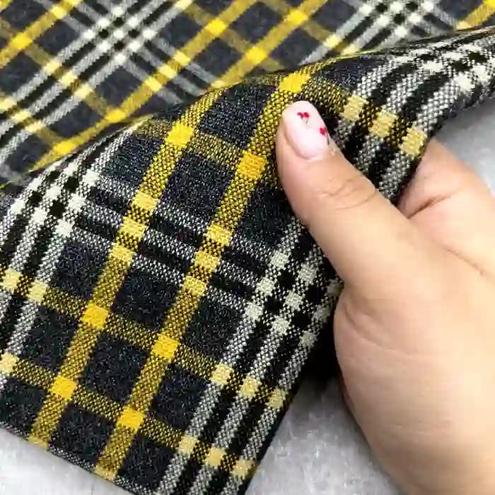 کشمیر سپاهان چهار خونه رنگ زرد وطوسی — تصویر ۳