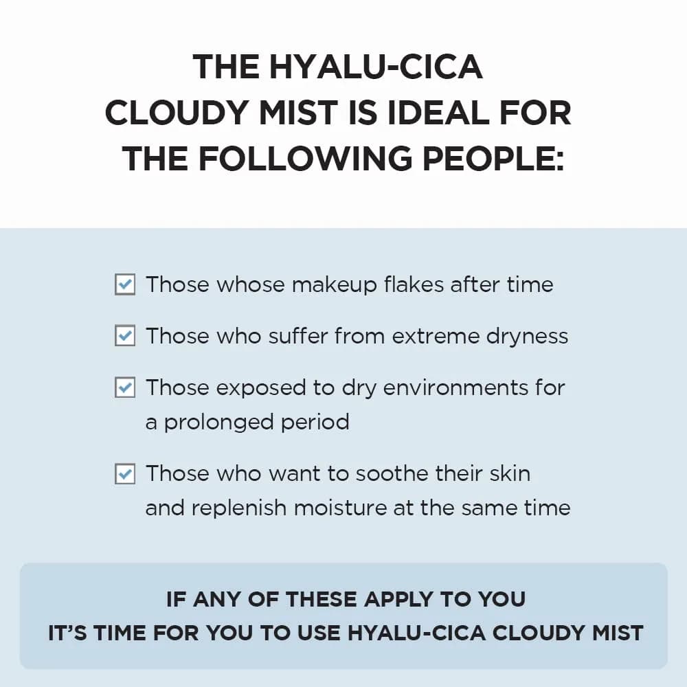 اسپری آبرسان و تسکین دهنده سنتلا ماداگاسکار اسکین 1004 مدل Hyalu-Cica Cloudy Mist | حجم 120 میلیلیتر — تصویر ۶