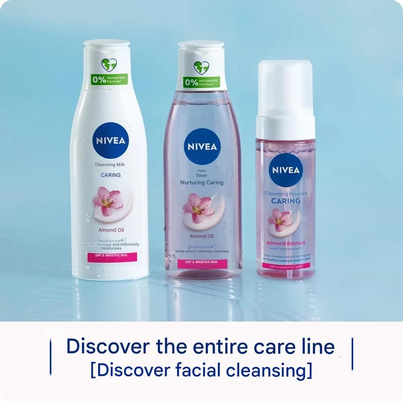 فوم شستشوی صورت آرامش بخش نیوآ Nivea – حاوی عصاره روغن بادام – مناسب پوستهای خشک و حساس | حجم 150 میلیلیتر — تصویر ۸