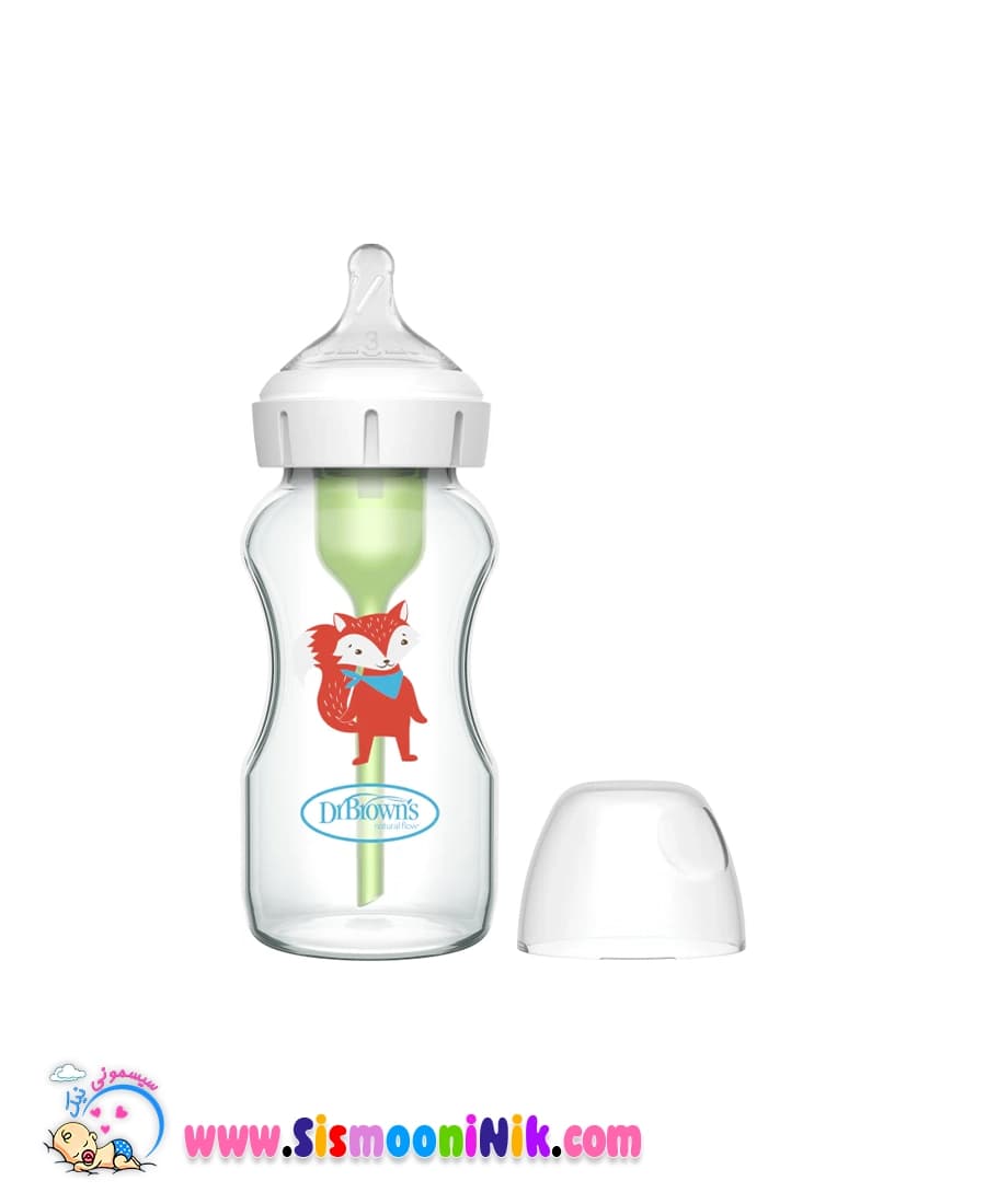 شیشه شیر پیرکس طرح دار 270 میل Dr Brown’s