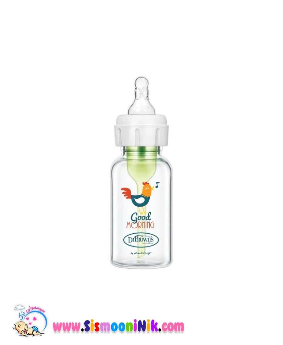 شیشه شیر پیرکس طرح دار 120 میل Dr Brown’s