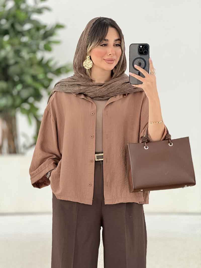 مانتو جلو دکمه نگار کد 7833 — تصویر ۳