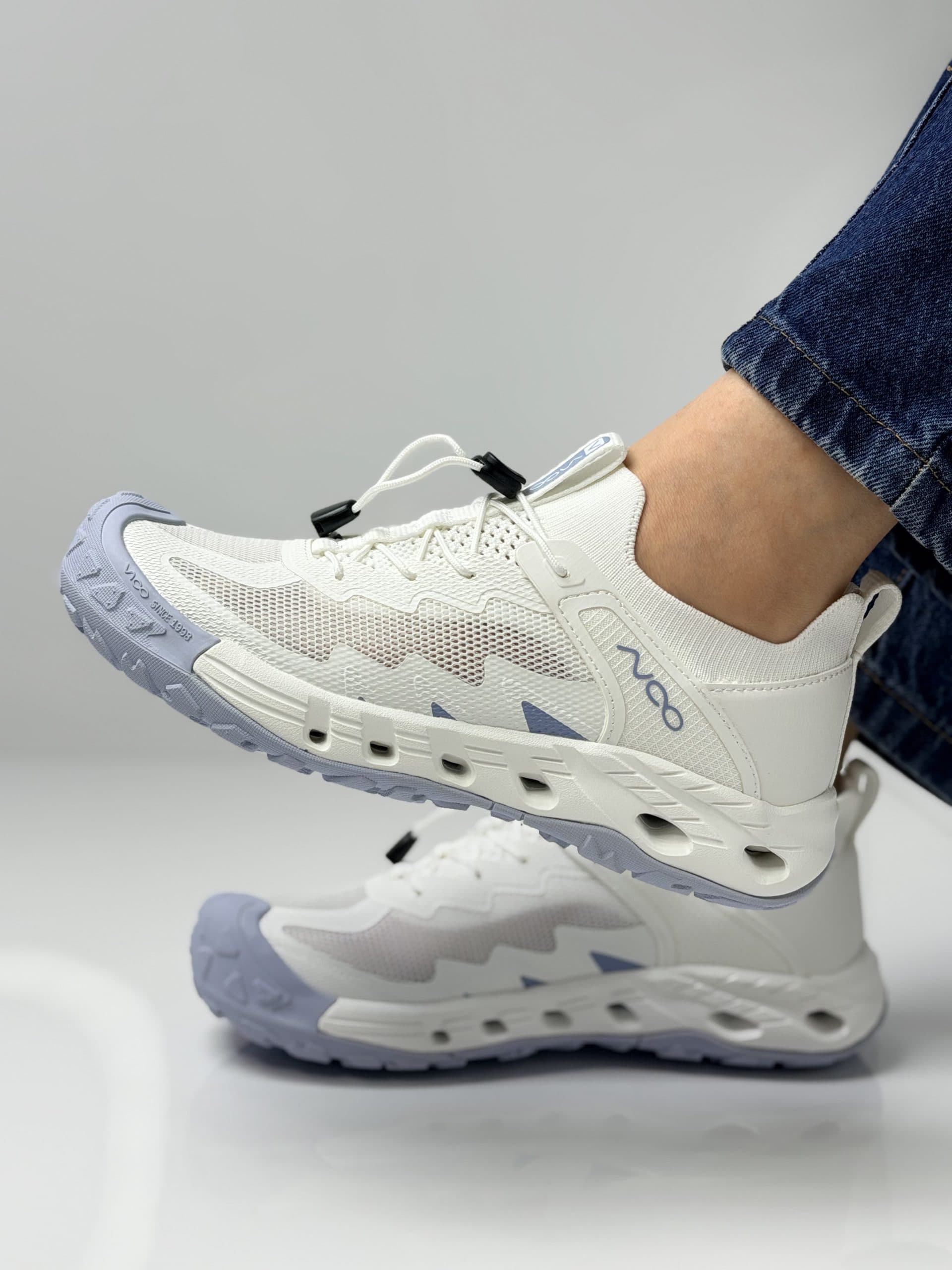 کفش آبنوردی ویکو سفید آبی Vico white blue diving shoes — تصویر ۳