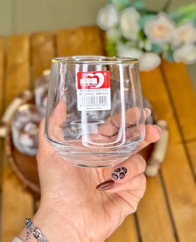 نیم لیوان لب طلایی Deli Glass وارداتی کد KIT-1376 — تصویر ۲