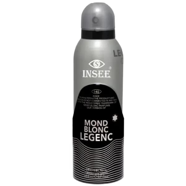 اسپری بدن مردانه اینسی مدل MONT BLANC LEGEND حجم ۲۰۰ میلی لیتر