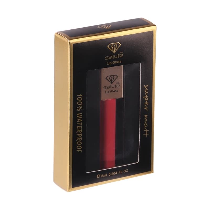 رژلب مایع مات سالوته (SALUTE) مدل SUPER MATT WATERPROOF شمارهG316 رنگ صورتی باربی — تصویر ۷