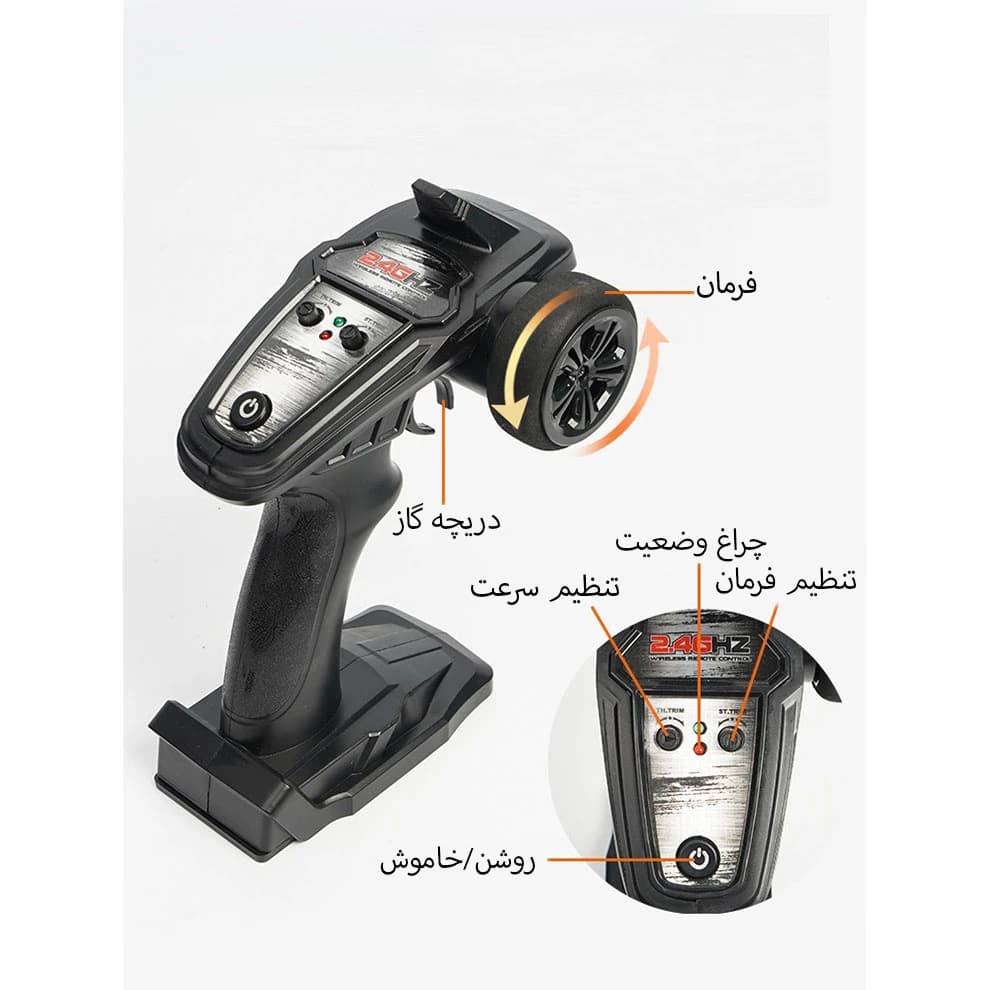 ماشین کنترلی آفرود UJ99-G161 | سرعت ۳۶ کیلومتر | مقیاس 1:16 — تصویر ۴