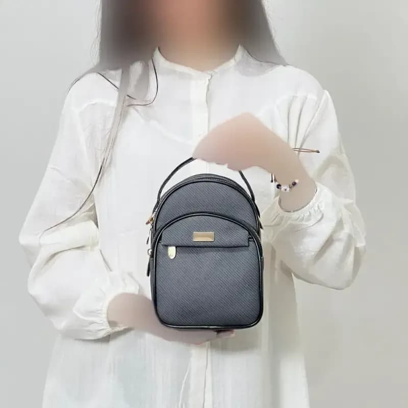 کیف ایستاده زنانه مدل 1141 بند دستی دوشی چرم شرانگ یراق ضد زنگ — تصویر ۵