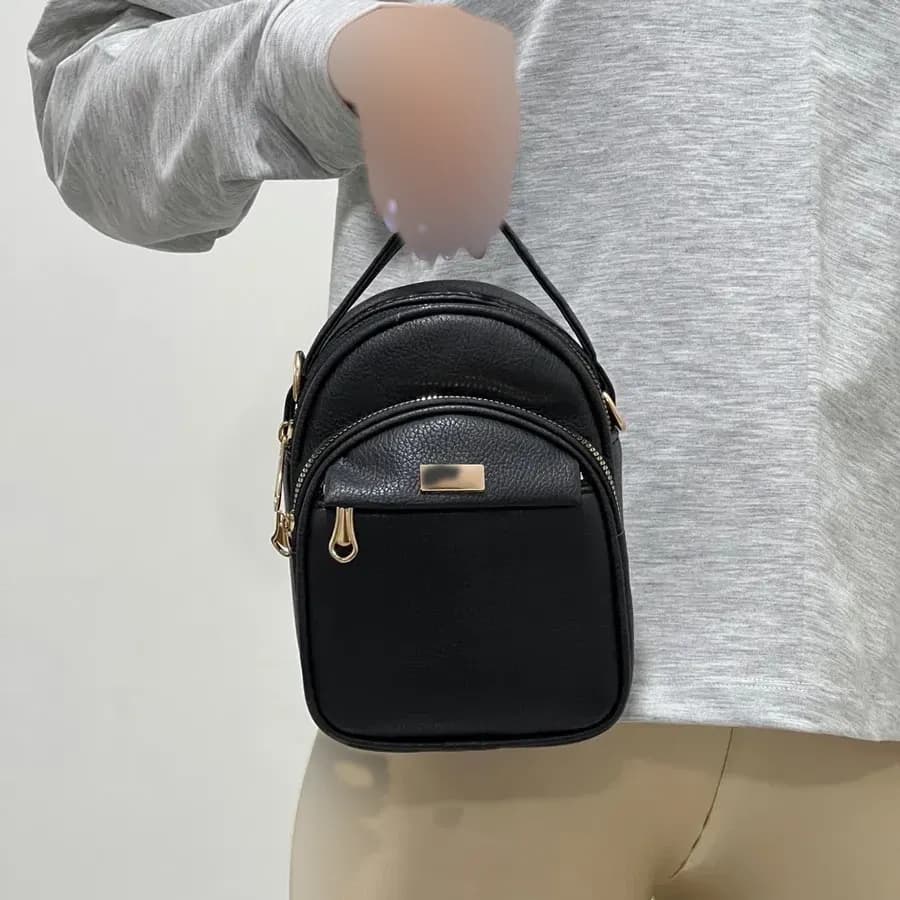 کیف ایستاده زنانه مدل 1141 بند دستی دوشی چرم شرانگ یراق ضد زنگ — تصویر ۱۲