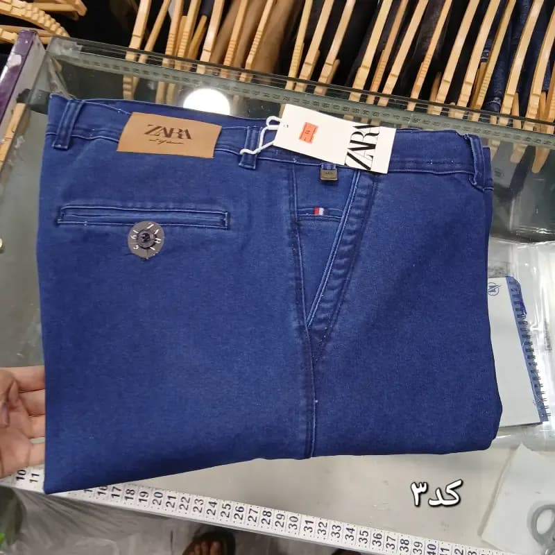 شلوار کتان مردانه کلاسیک مشکی و سبز یشمی سایز 42 تا 52 — تصویر ۷
