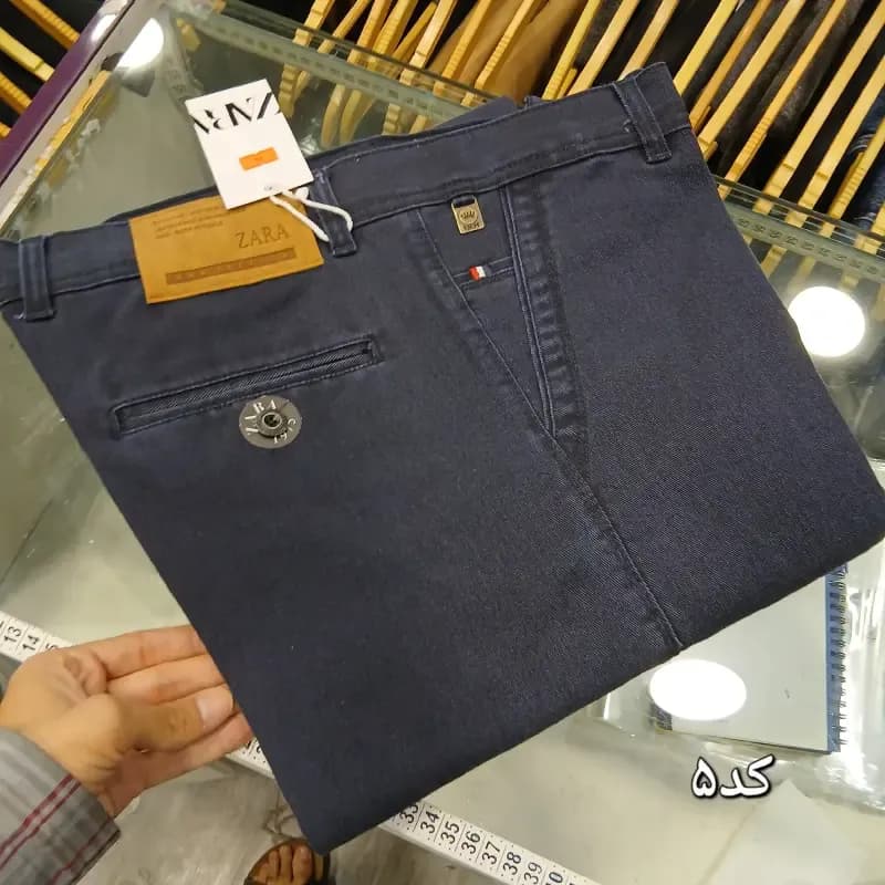 شلوار کتان مردانه کلاسیک مشکی و سبز یشمی سایز 42 تا 52 — تصویر ۶