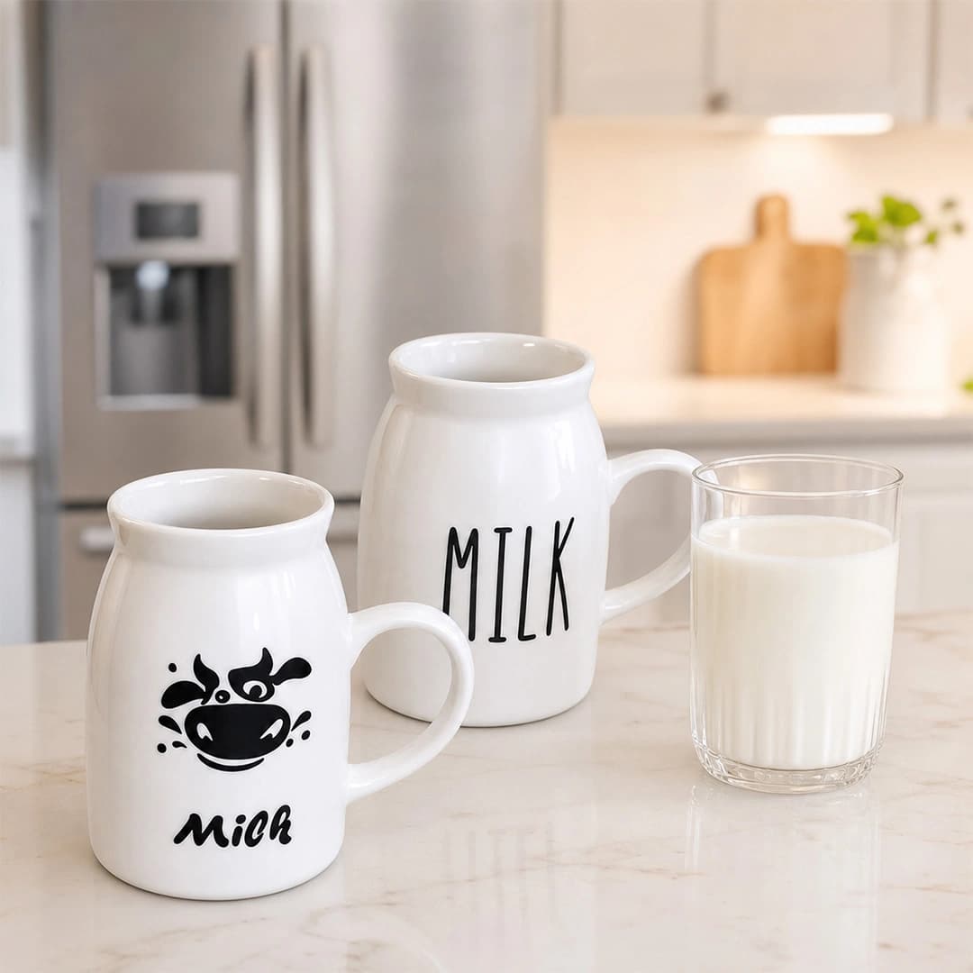 ماگ سرامیکی مینیمال طرح MILK — تصویر ۲