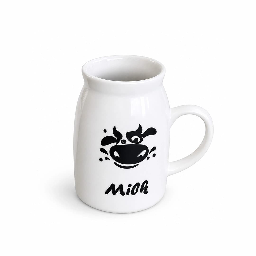 ماگ سرامیکی مینیمال طرح MILK — تصویر ۳