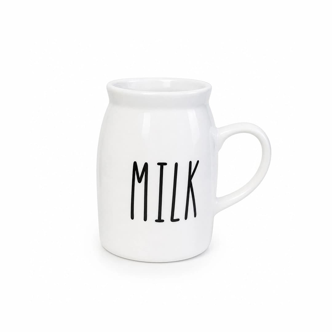 ماگ سرامیکی مینیمال طرح MILK — تصویر ۴