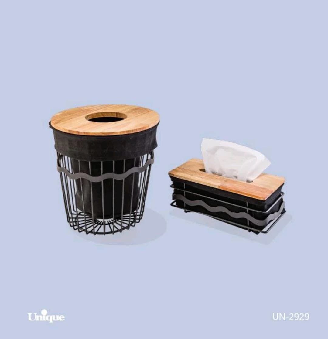 سطل و جای دستمال فلزی یونیک کد UN-2929 — تصویر ۳