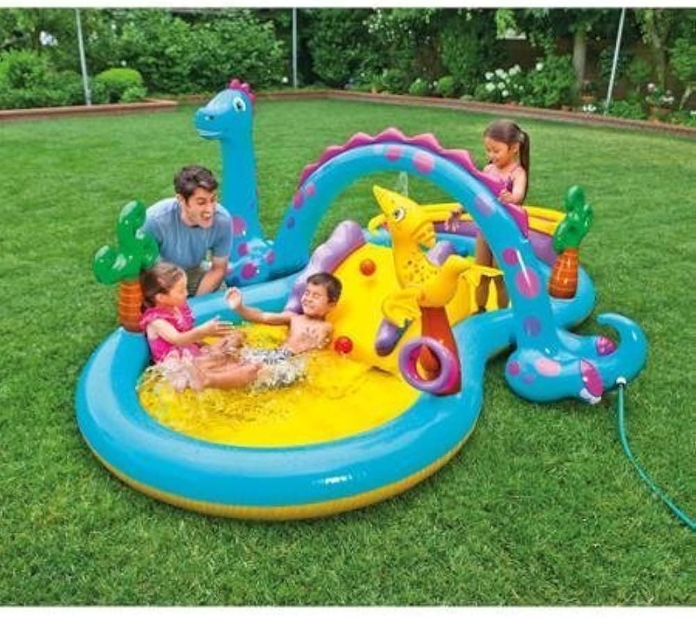 پارک ابی سرسره دار با فواره دینو اینتکس INTEX — تصویر ۷