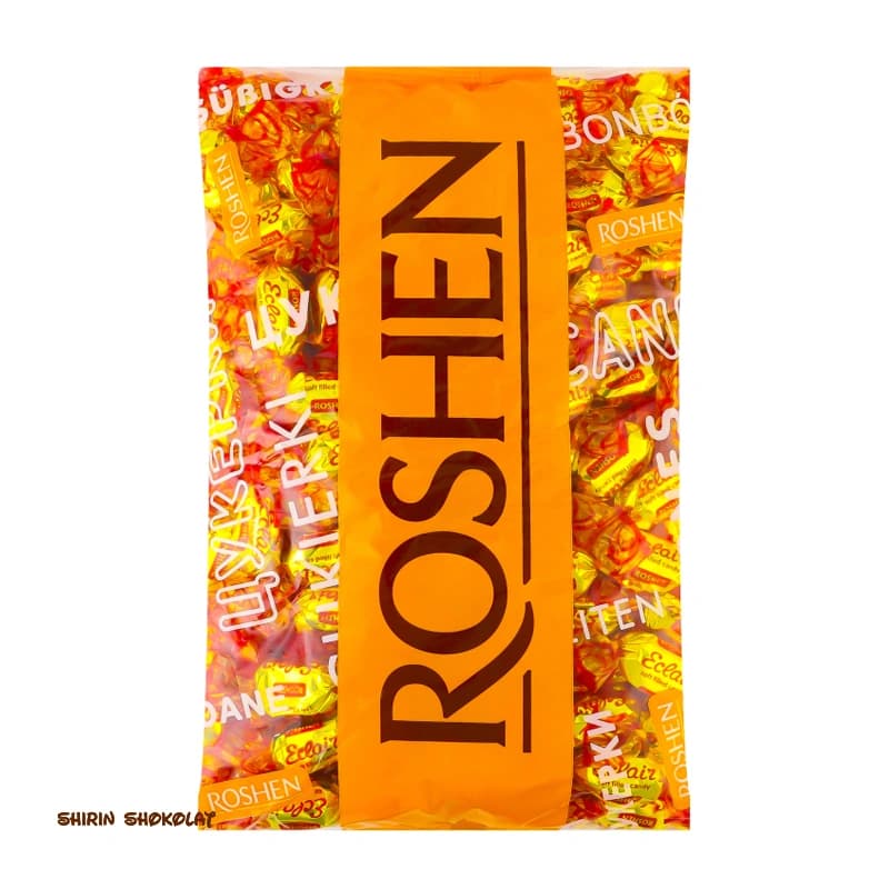 آبنبات روشن اکلر Eclair Roshen با مغز کارامل پک 250 گرم — تصویر ۴