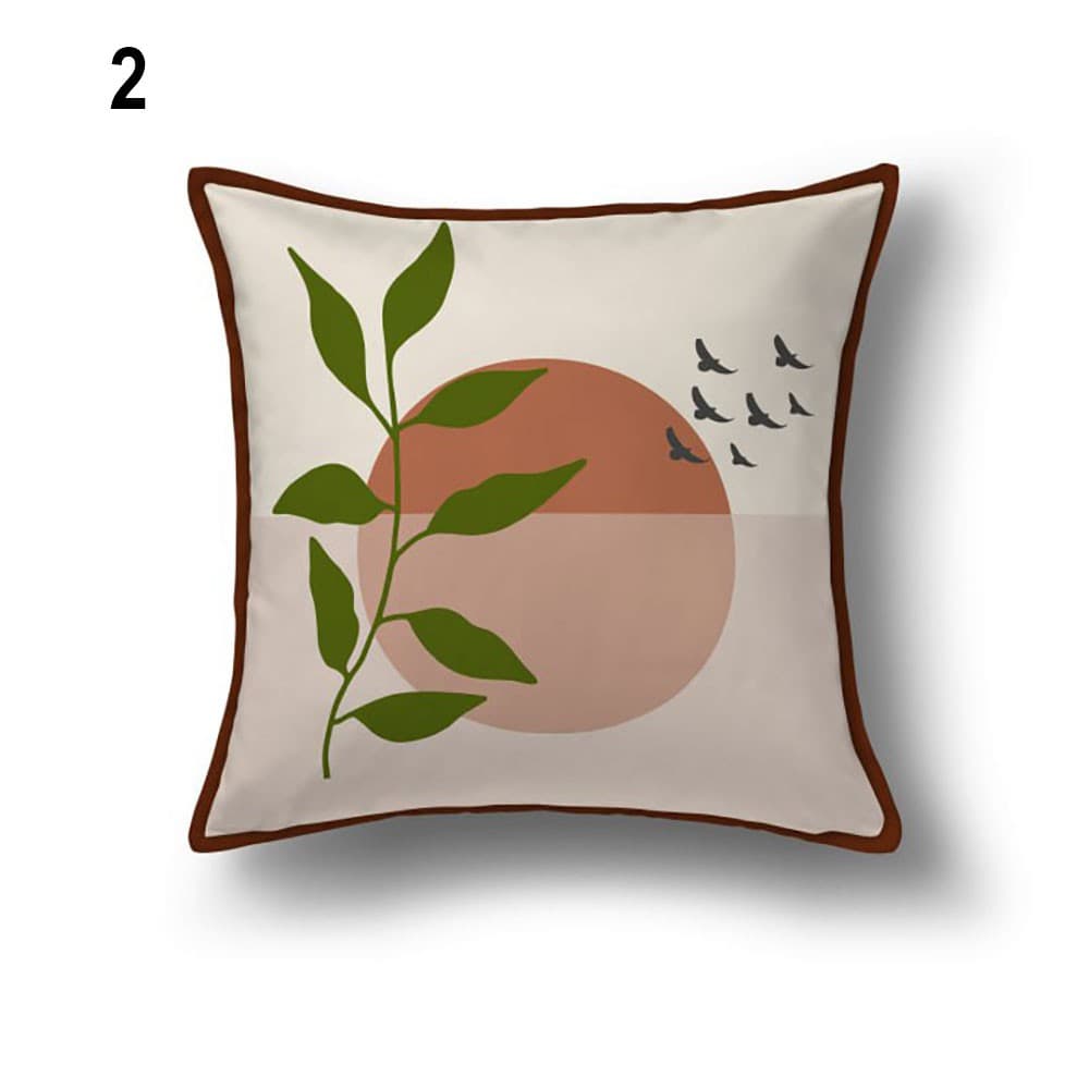 کوسن مینیمال دختر و گل مخمل کد 805 — تصویر ۳