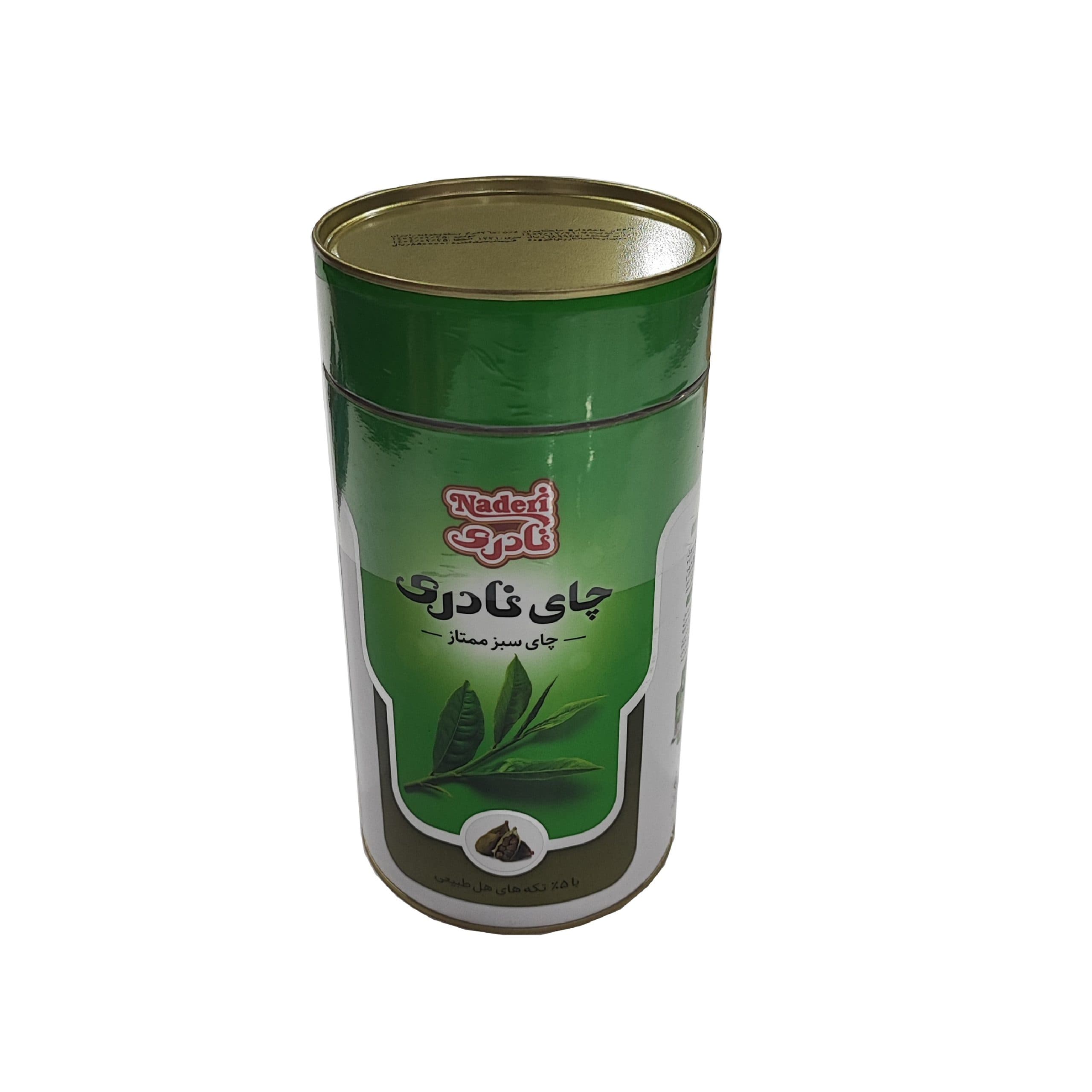 چای سبز ممتاز نادری طعم هل قوطی 260 گرمی