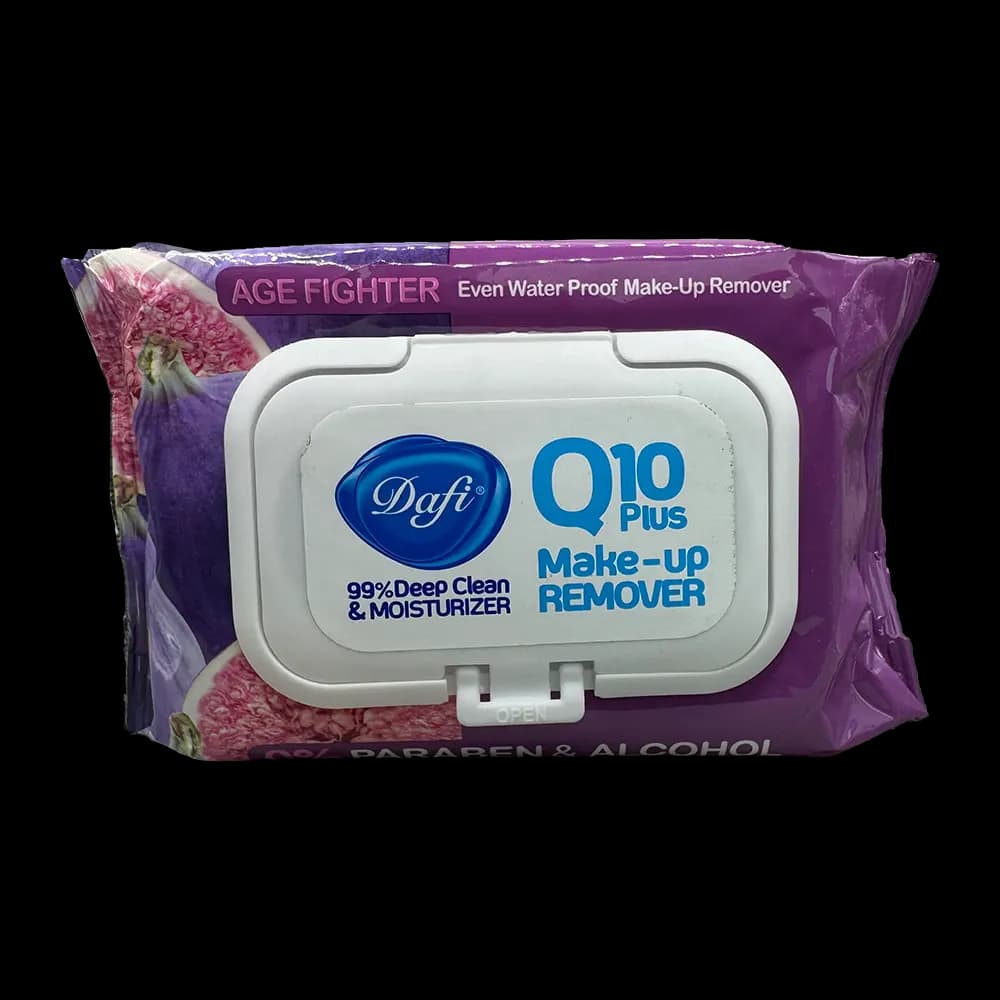 دستمال مرطوب پاک کننده آرایش Q10 Plus دافی — تصویر ۴