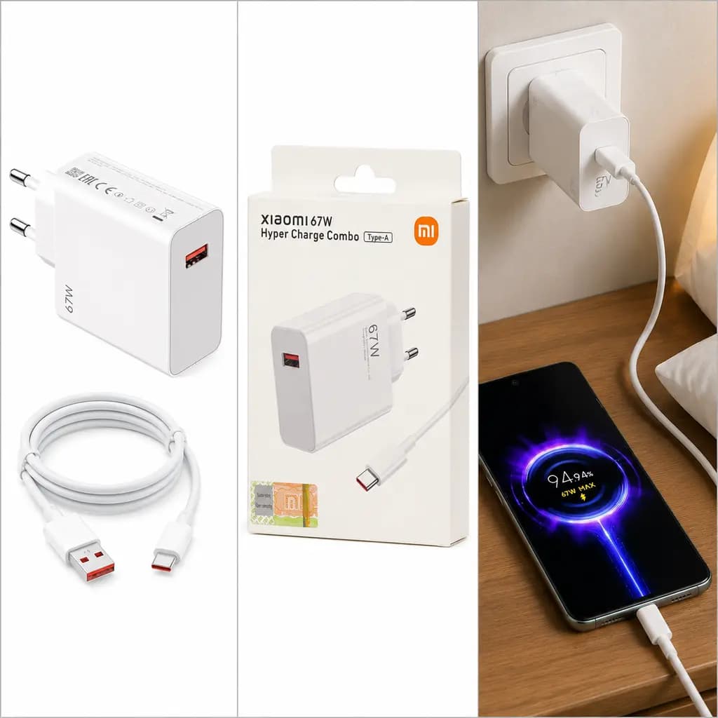 شارژر 67 وات شیائومی اورجینال مدل TURBO FAST به همراه کابل تبدیل USB-C — تصویر ۲