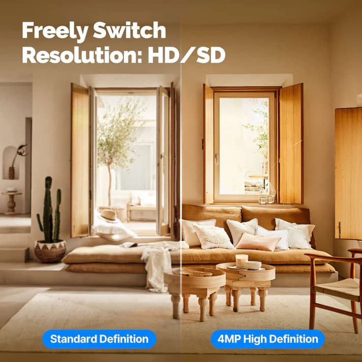 دوربین مداربسته هوشمند indoor وایفای 4MP MOES – چرخش ۳۶۰ درجه با دید در شب — تصویر ۴
