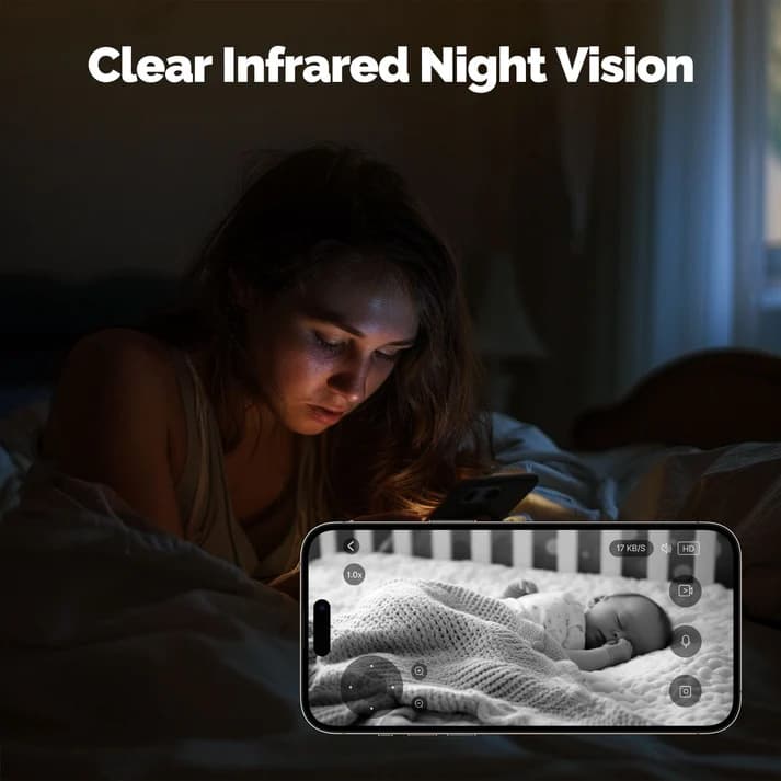 دوربین مداربسته هوشمند indoor وایفای 4MP MOES – چرخش ۳۶۰ درجه با دید در شب — تصویر ۶