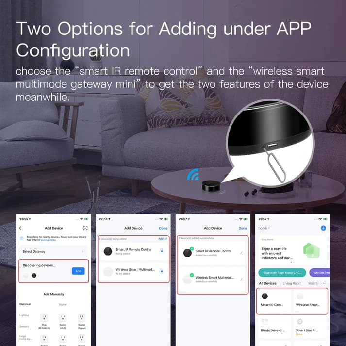 هاب مرکزی ۳ کاره MOES (کنترلر Zigbee + بلوتوث + ریموت IR) — تصویر ۲