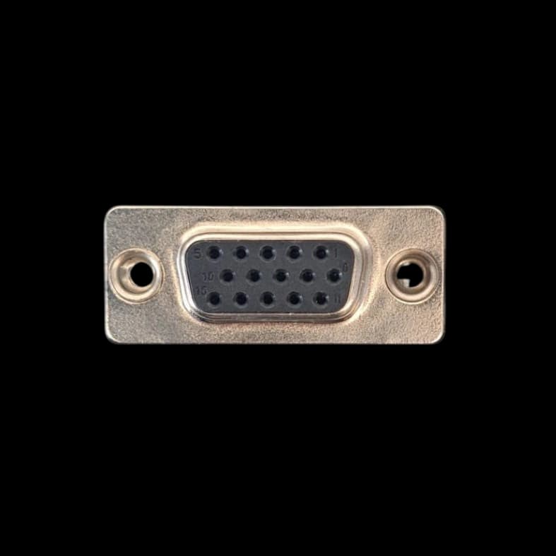 دی کانکتور 15 پین 3 ردیفه مادگی رایت مشکی روبردی D-SUB 15 Pin PCB Mount VGA RA Female Blue
