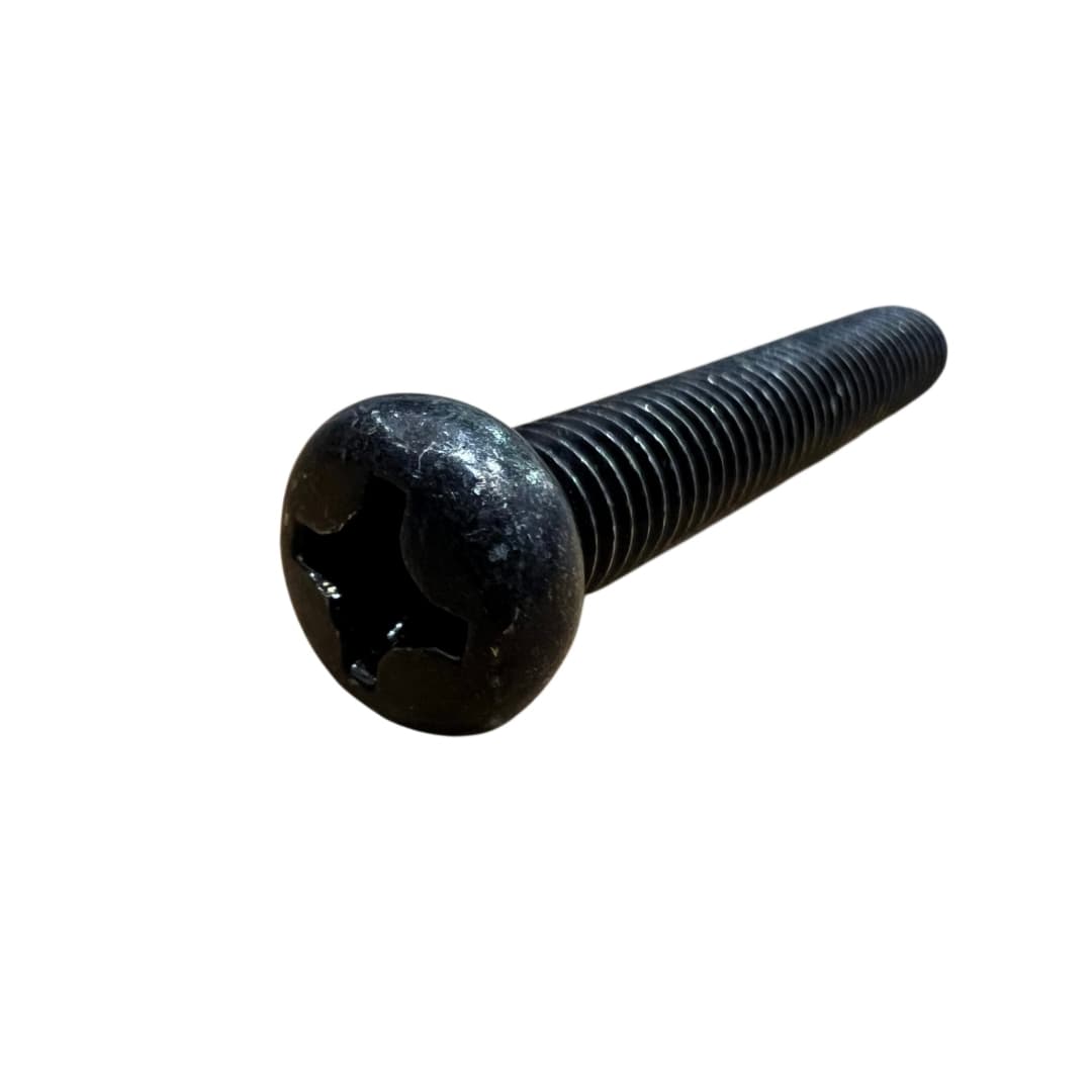 پیچ مشکی دنده ریز سایز 6 سرتخت قد 44 قطر سر پیچ 10میلیمتر بسته 10 عددی — تصویر ۲