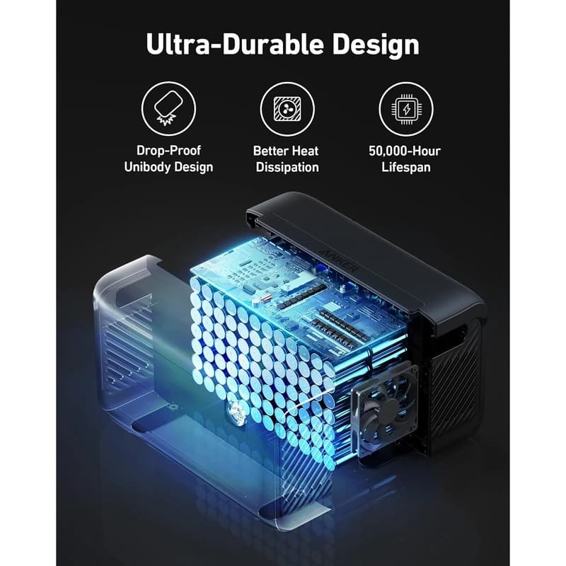 پاور استیشن انکر مدل SOLIX F2000 A1780 ظرفیت 2048 وات ساعت به همراه باتری کمکی با ظرفیت 4096 وات ساعت — تصویر ۵