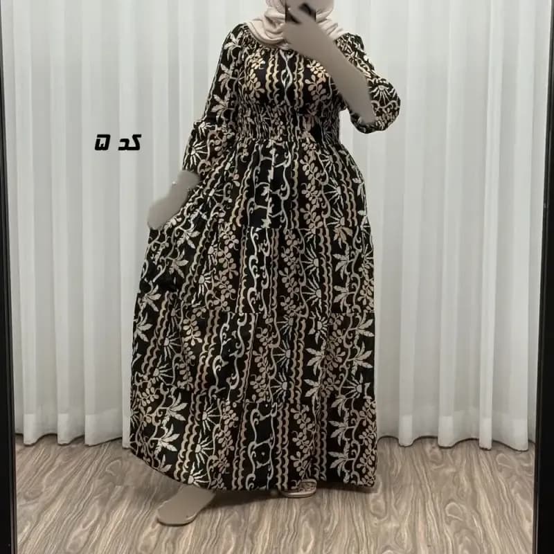 پیراهن عروسکی نخی زنانه و دخترانه فری سایز مناسب تا 44 — تصویر ۸