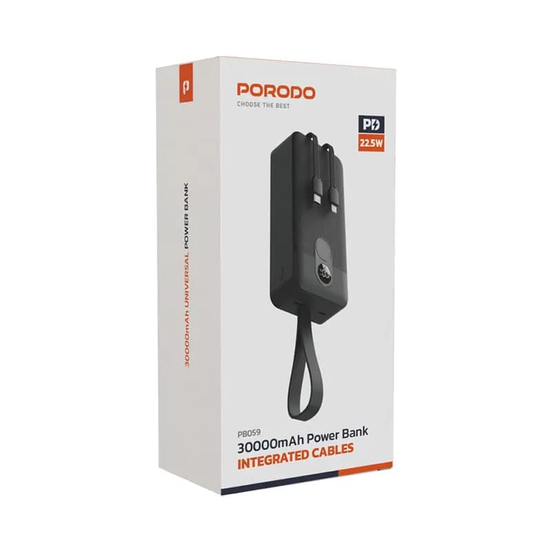 پاوربانک پرودو مدل PORODO PD-PBFCH059-BK Porodo PD-PBFCH059-BK Power Bank — تصویر ۵