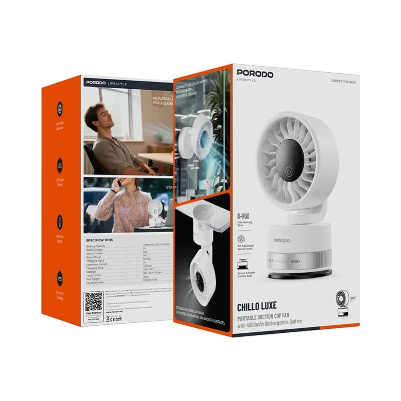 فن خنک کننده پرودو مدل PORODO PDLFSTF608WH — تصویر ۵