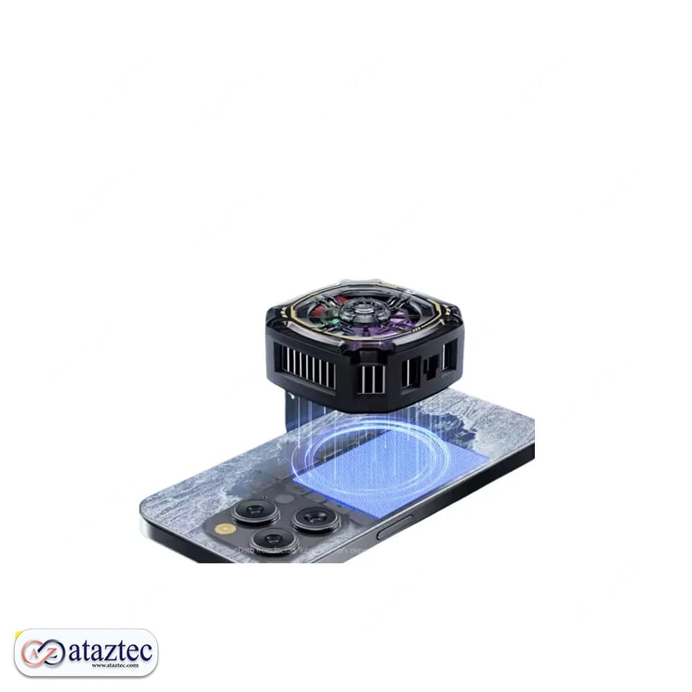 فن خنککننده موبایل مدل P71 | نورپردازی LED و خنککنندگی توربینی — تصویر ۲
