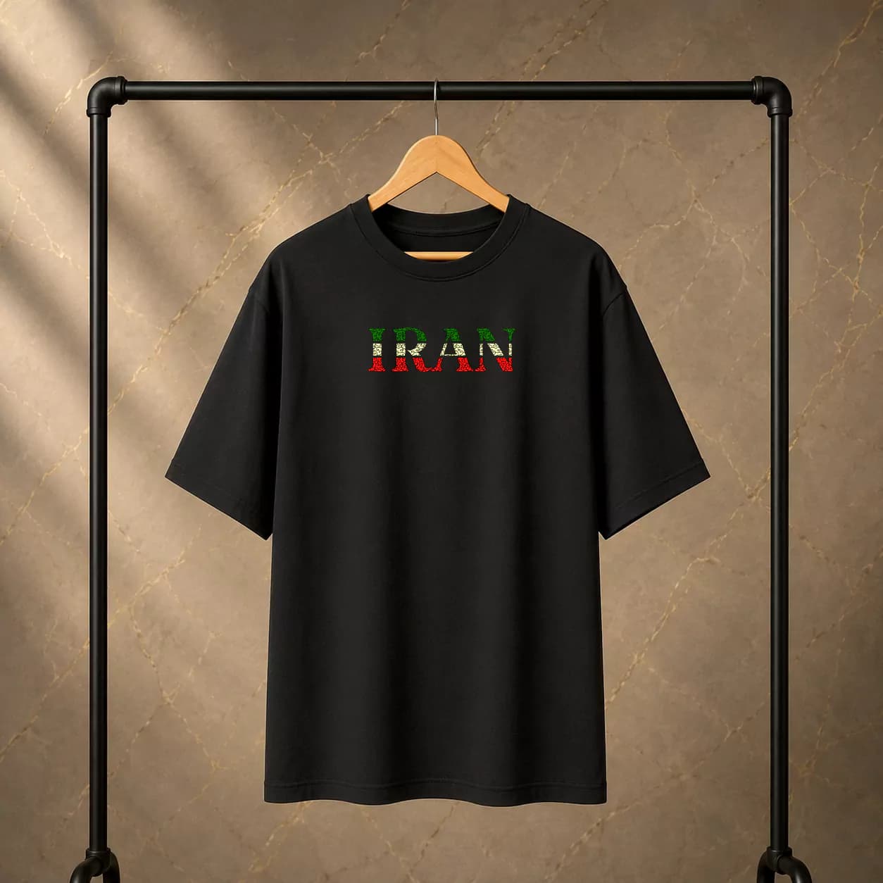 تیشرت پنبه دو نخ طرح ایران