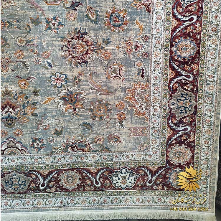 فرش طرح سنتی ماشینی 1200 شانه با طراحی وینتیج 230 — تصویر ۳