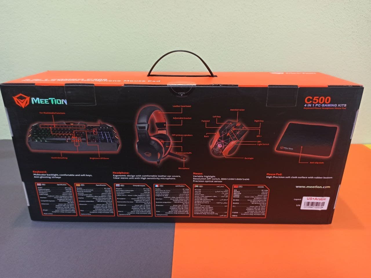 کیبرد و موس گیمینگ میشن MeeTion C500 آکبند — تصویر ۲